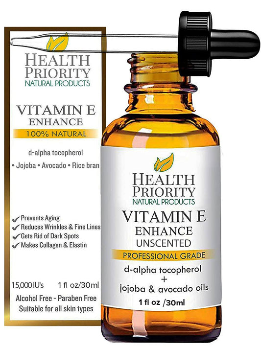 100% Natural  Organic Vitamin E Oil for Your Face  Skin, Unscented - 15,000/30 ATH0_P9HFH89