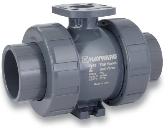 1-1/2x22 Hayward Actuator Ready TBH Series True Union PVC Ball Valve SOH3_A0GQR39